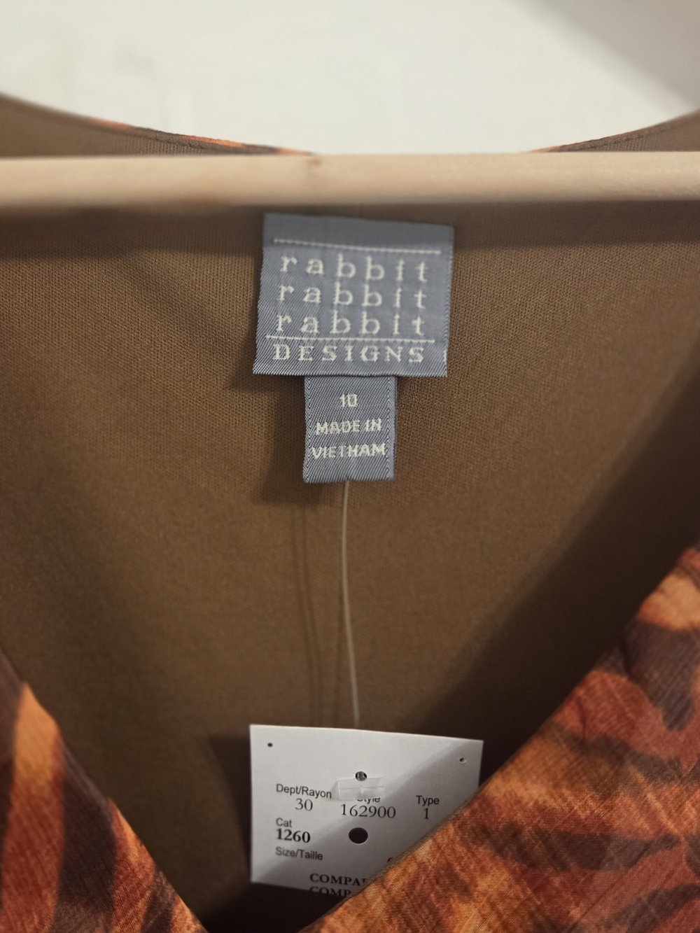 Rabbit Rabbit Rabbit Brown Animal-Print High-Low Dress - Picture 3 of 7